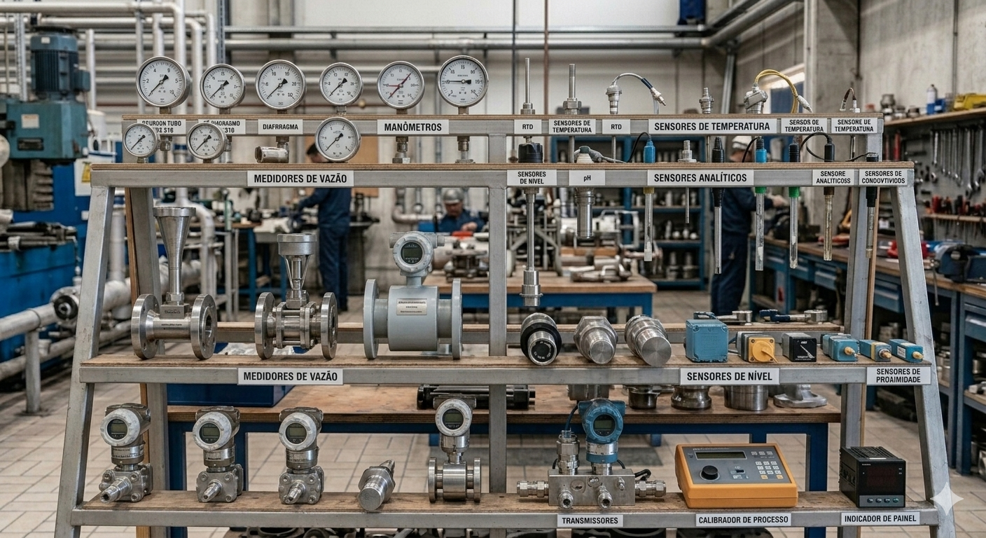 Instrumentação industrial para controle e monitoramento de processos