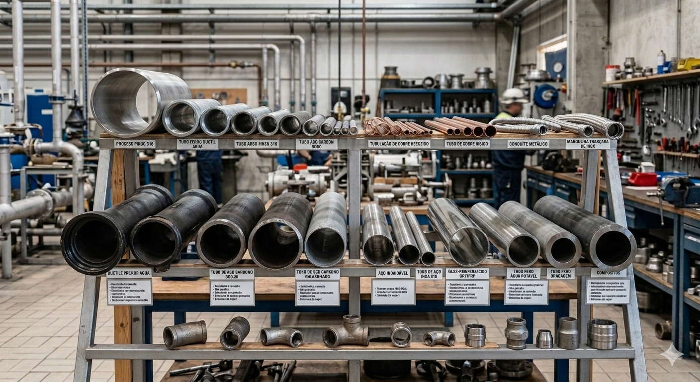 Tubos industriais em aço carbono e inox